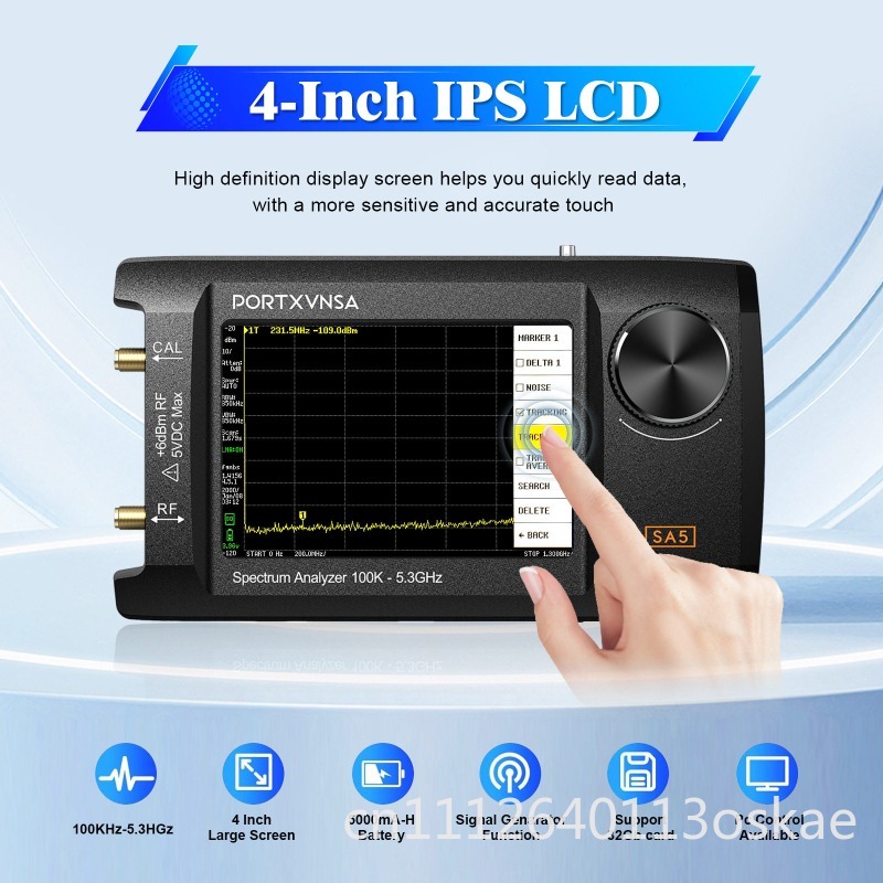 Signal Generator Spectrum Analyzer - Analizador de Espectro Portátil Multifuncional SA5