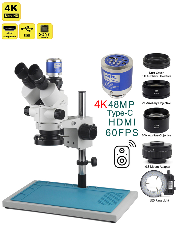 Microscopio Trinocular estéreo - Stereo Trinocular Microscope Pcb reseña y precio