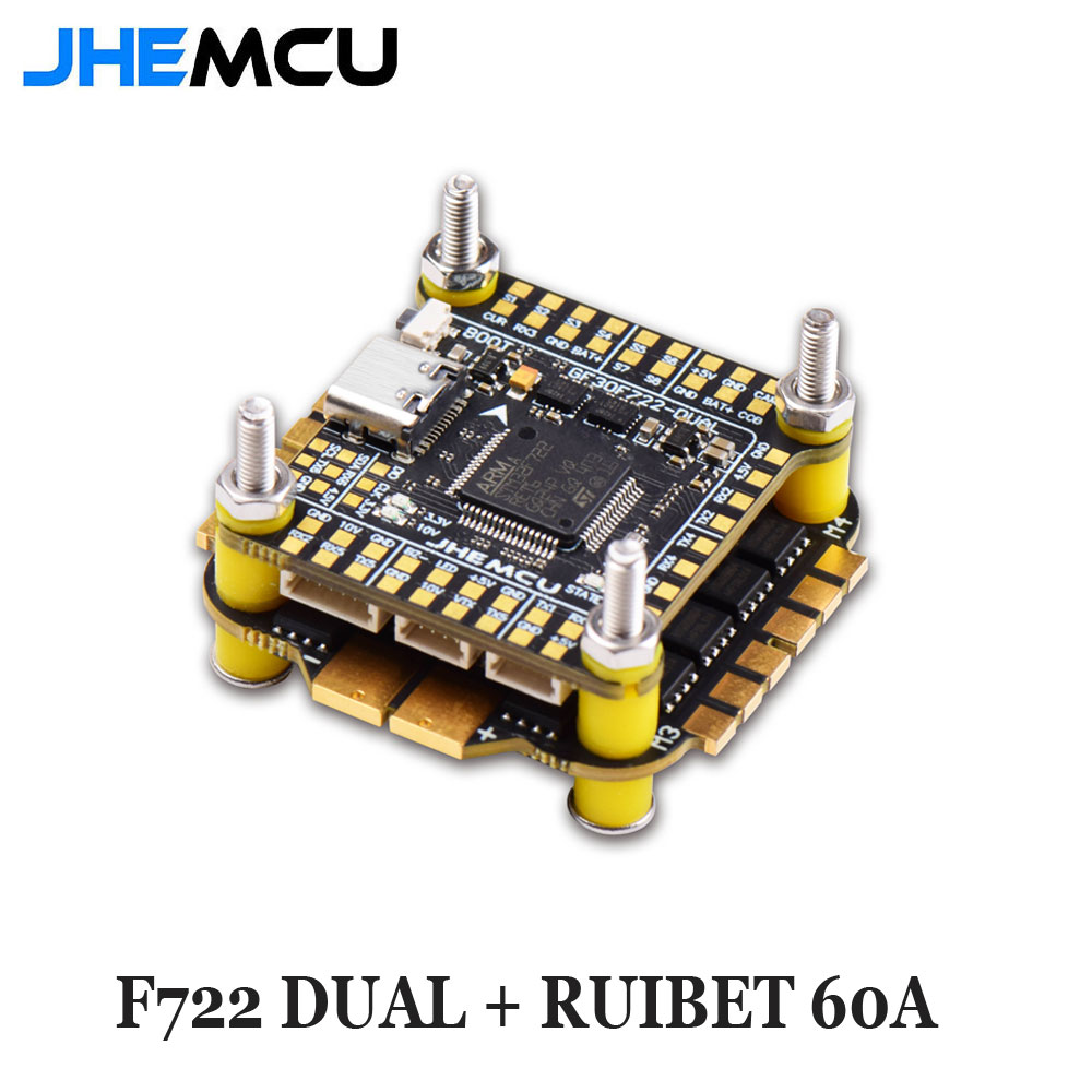 Controlador de vuelo doble Jhe - Fpv Flight Controller F7 Stack 60A reseña y precio