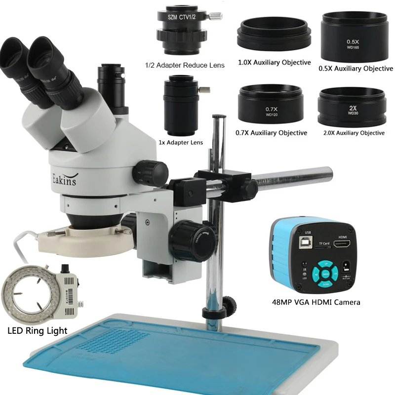 Cámara de montaje C de vídeo U - Stereo Trinocular Microscope Pcb reseña y precio