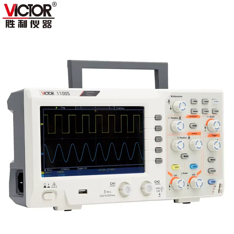 Osciloscopio VICTOR 1100S con  - Digital Storage Oscilloscope 100Mhz reseña y precio